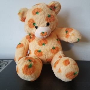 Build-A-Bear Pumpkin Pal Teddy Nose Fun Orange Bear Plush 2012